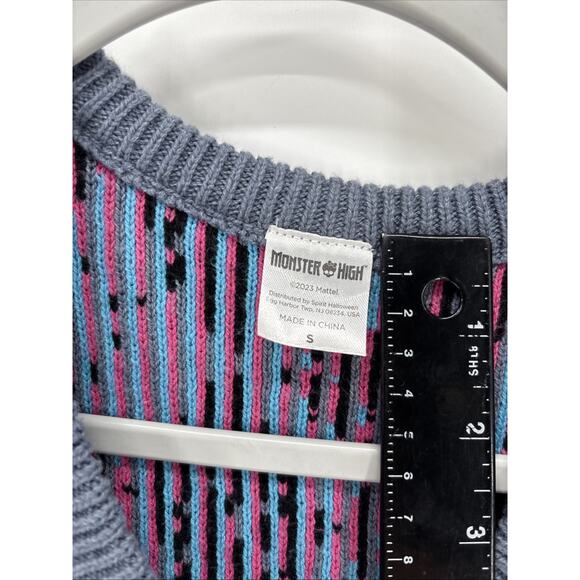 Monster High Sweater Vest Small Spirit Halloween Frankie Stein Inspired Goth - Picture 2 of 7